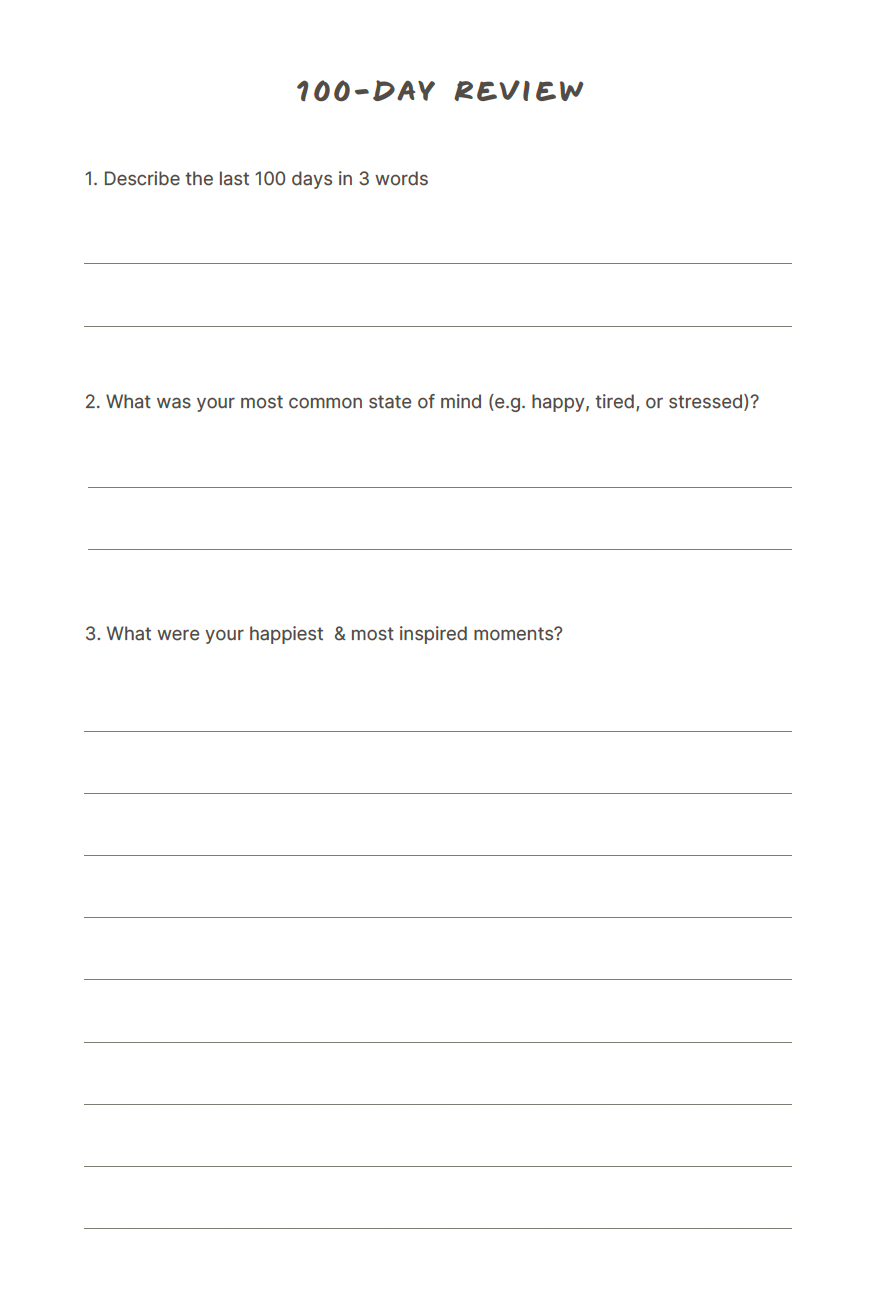 The 100-Day Planner | New Horizon