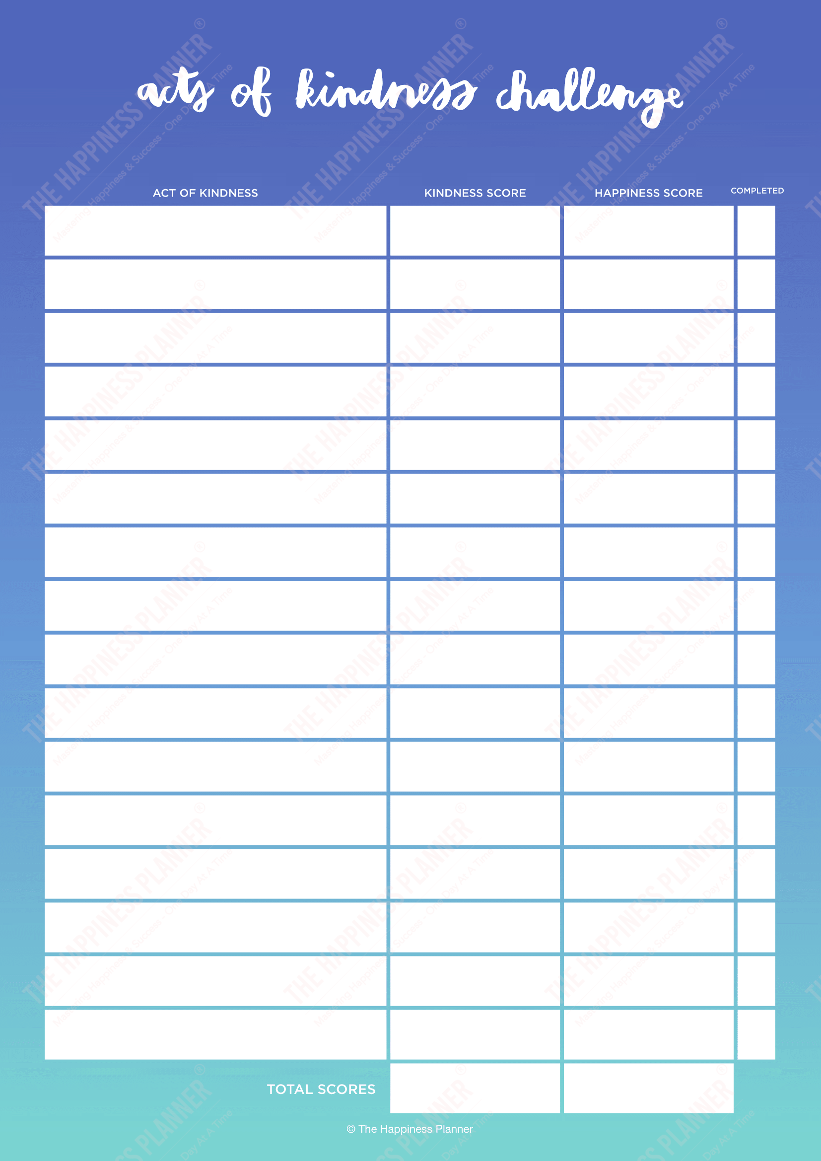 Premium Printables: #Kindness - The Happiness Planner®