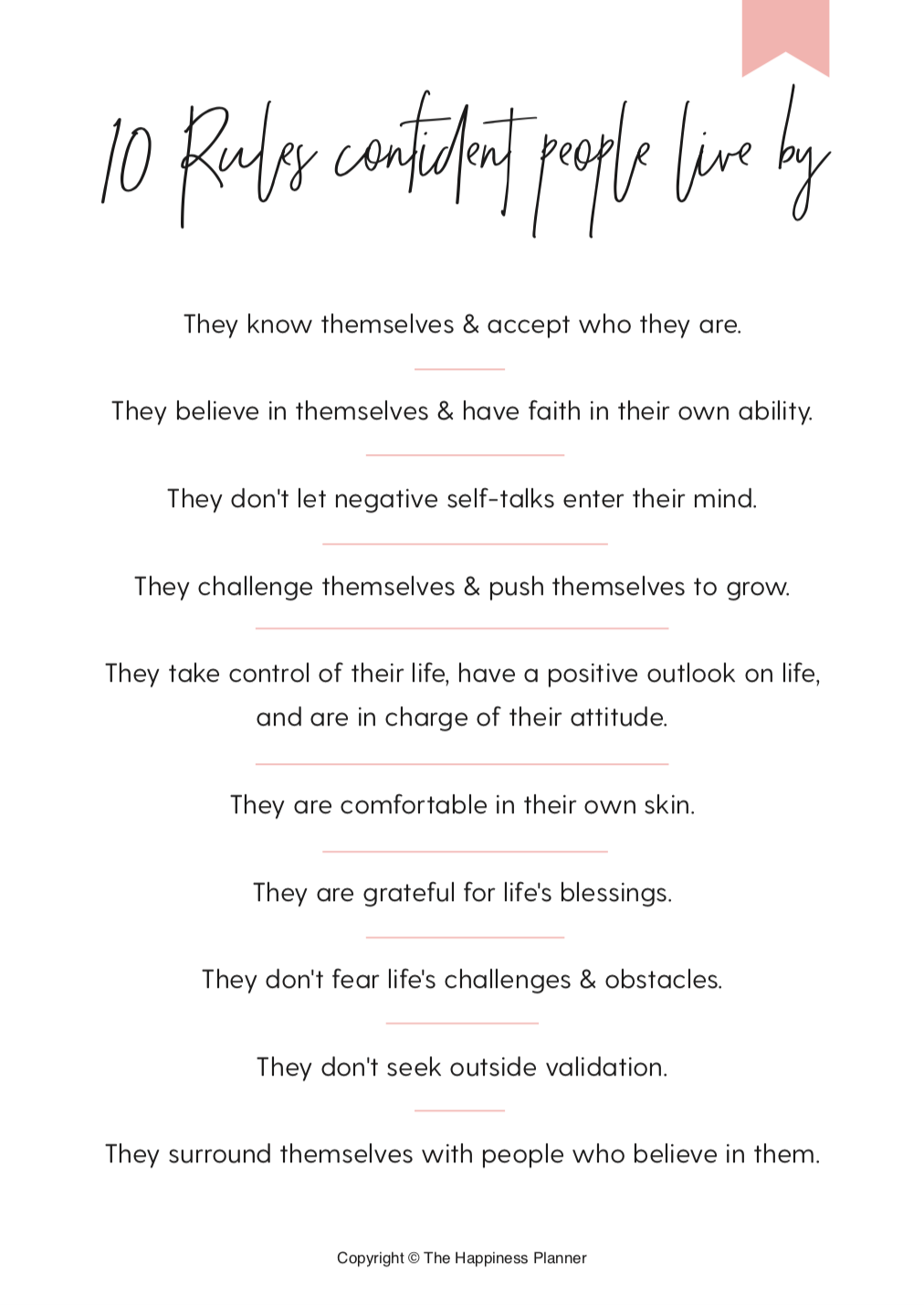 Printables: #Confidence - The Happiness Planner®