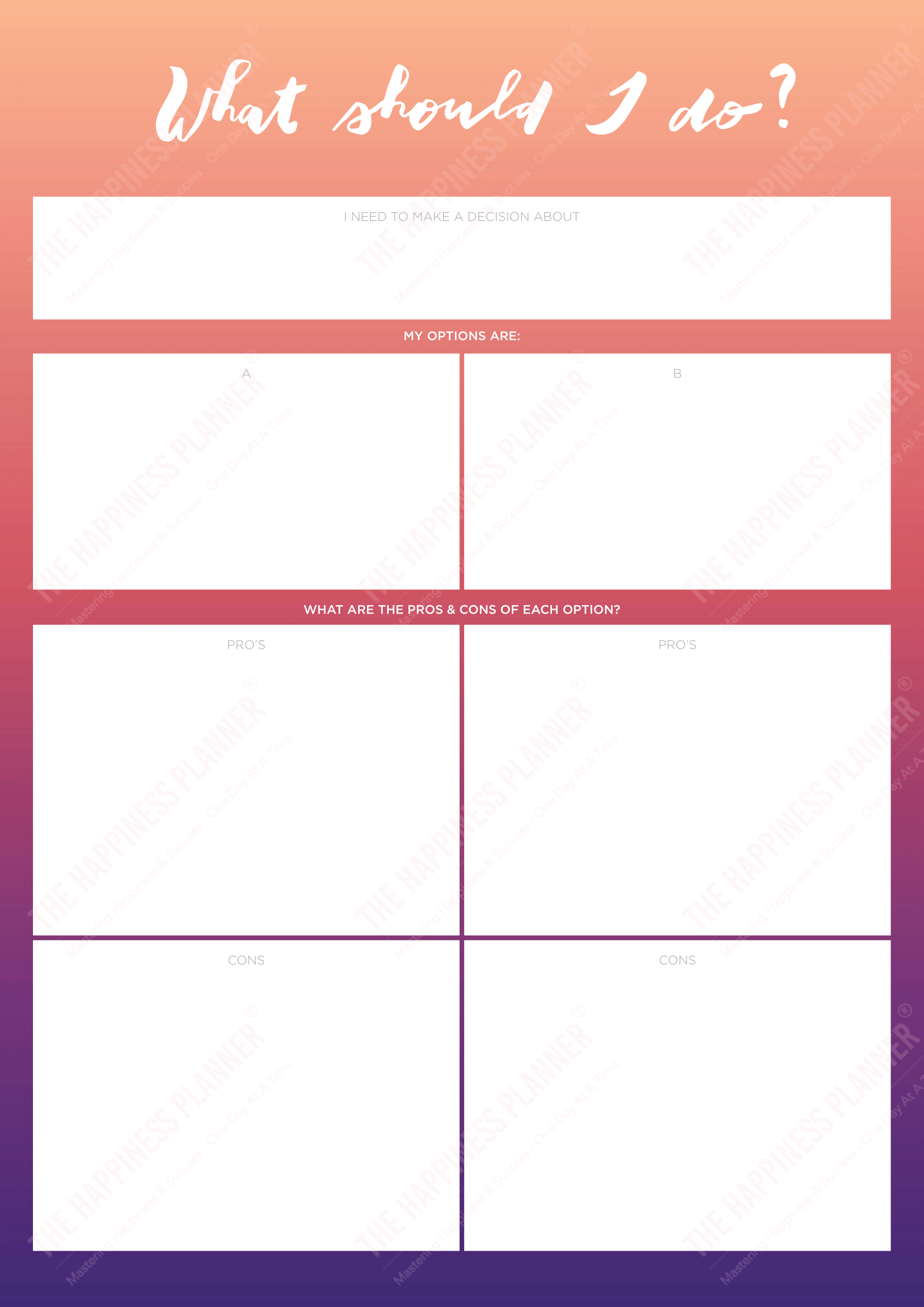 Premium Printables: #Perspective - The Happiness Planner®