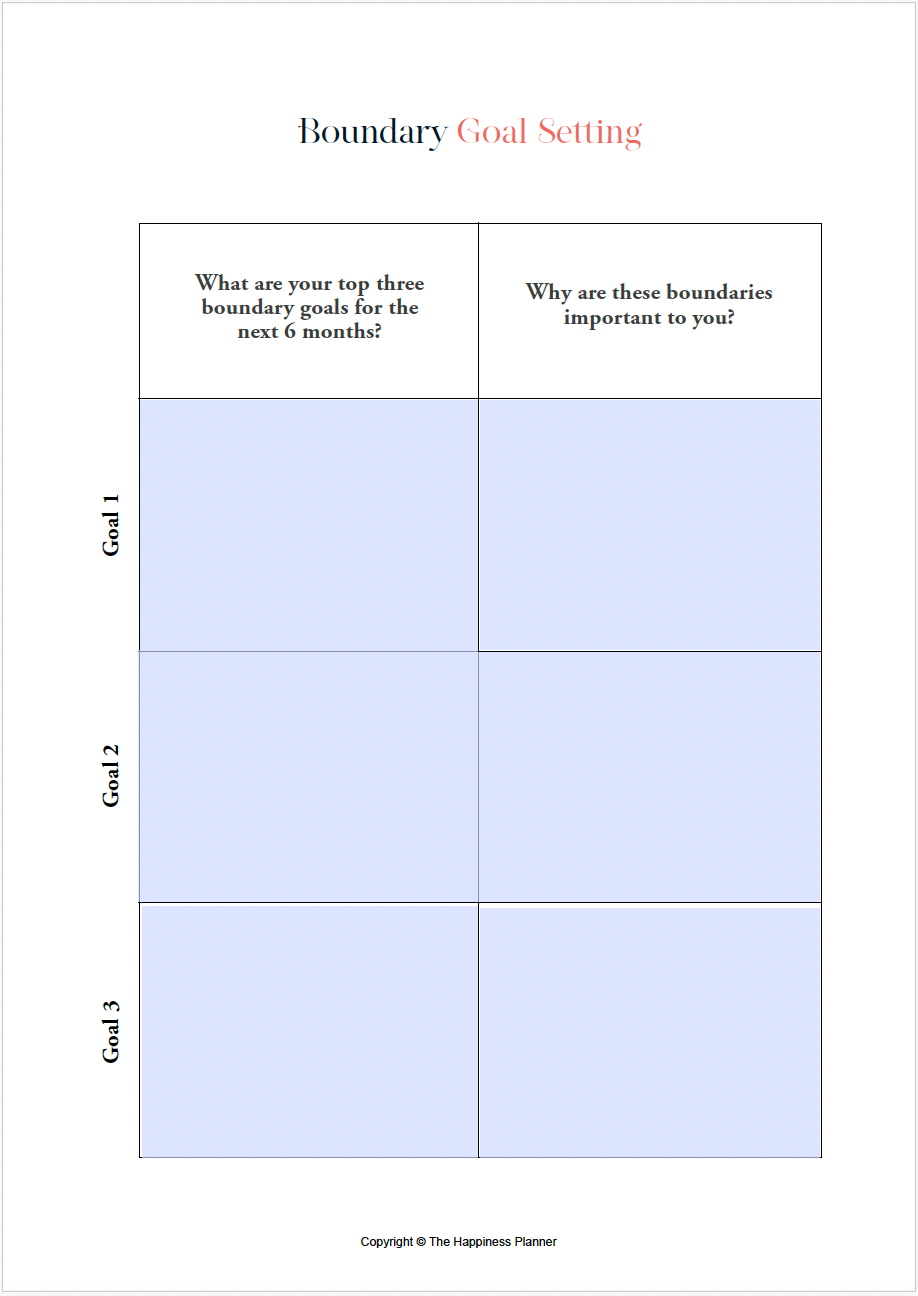 Boundaries Journal