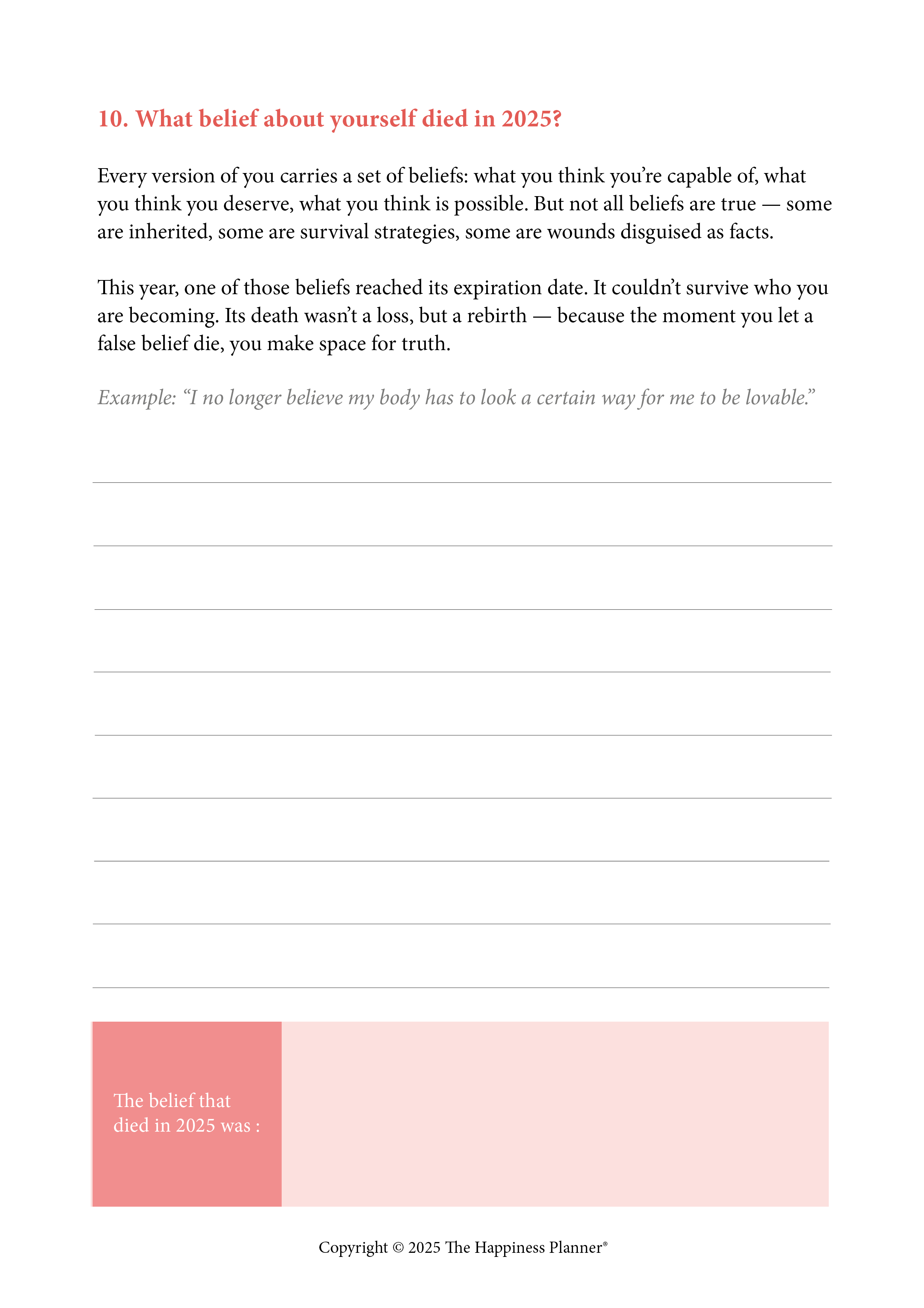 The Ritual of Reflection | 2025 Reflection Workbook