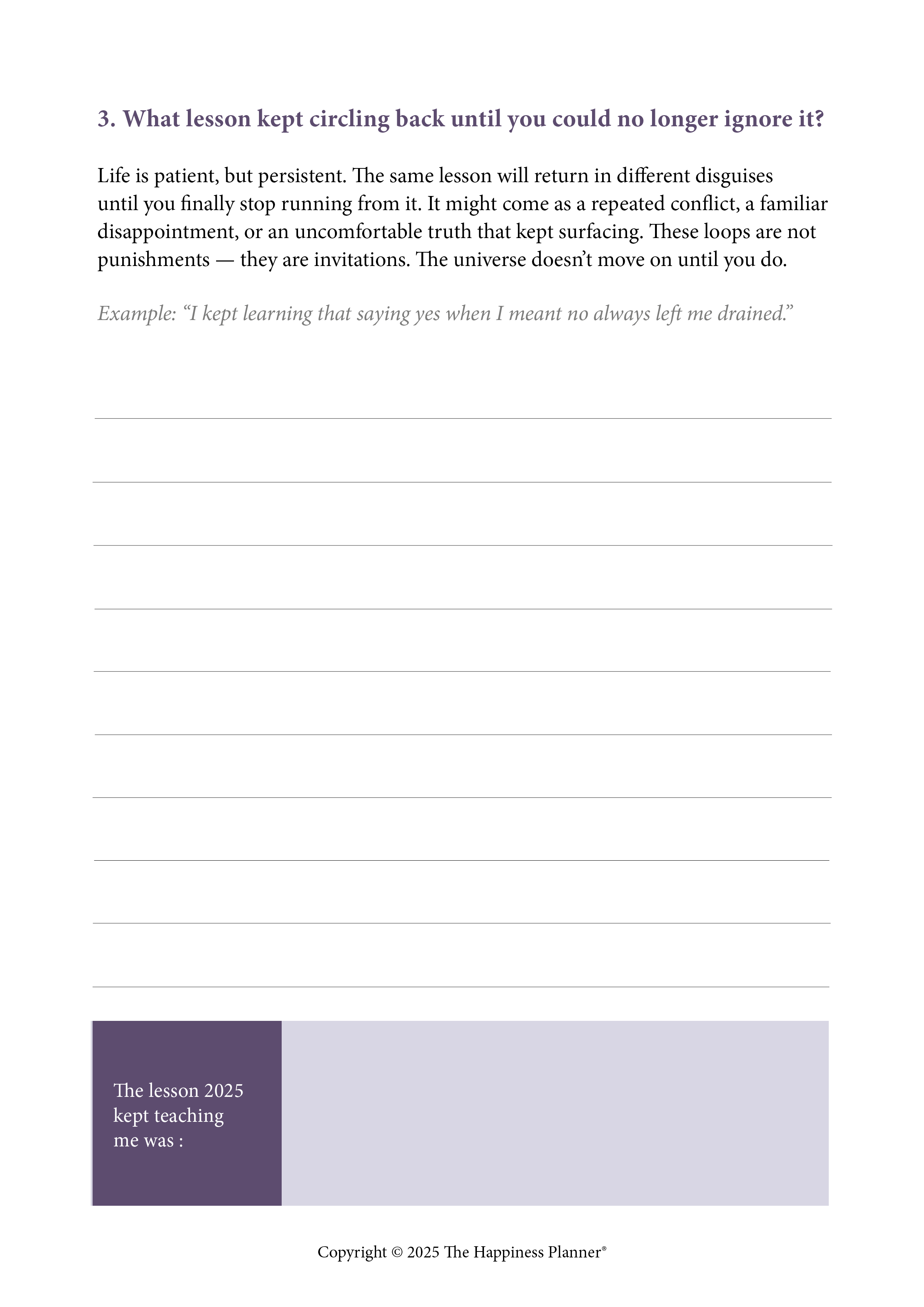 The Ritual of Reflection | 2025 Reflection Workbook