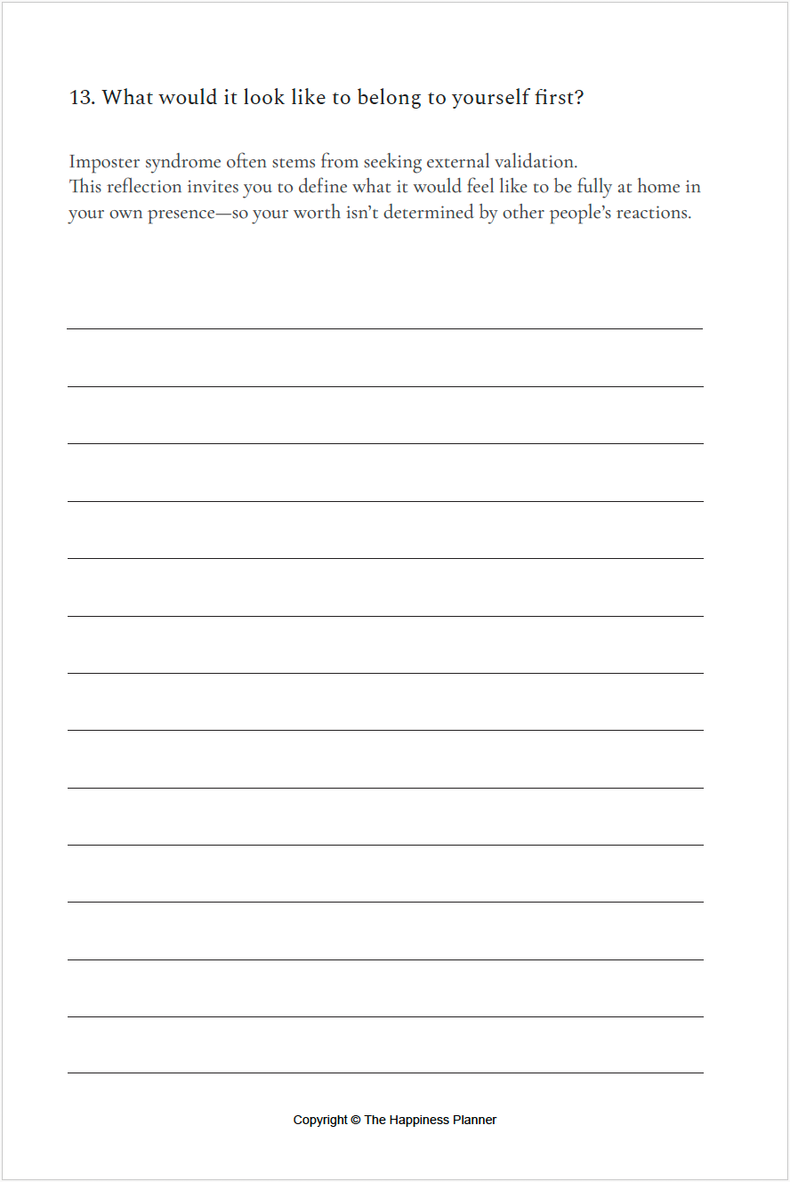 Not an Imposter Journal