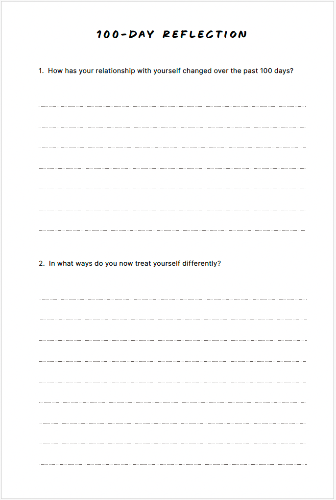 The 100-Day Self-Love Planner