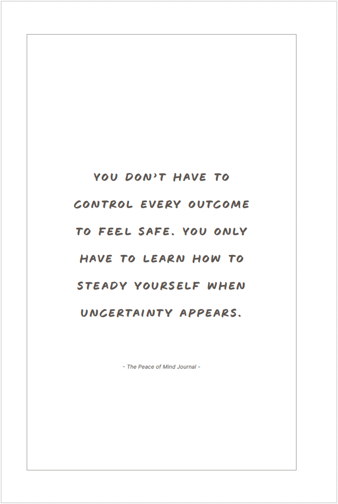 The Peace of Mind Journal