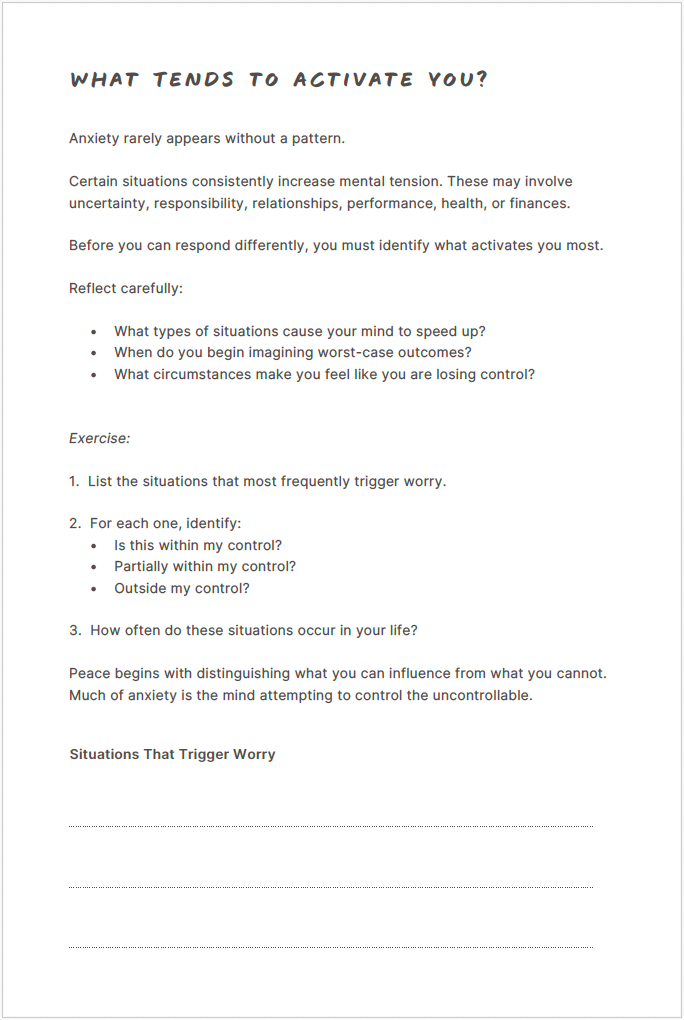 The Peace of Mind Journal