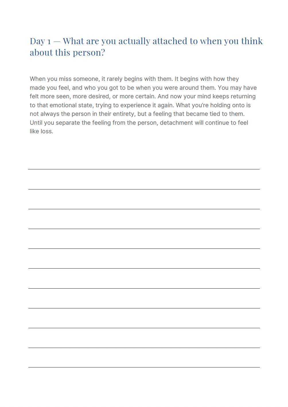The Art of Detachment Journal