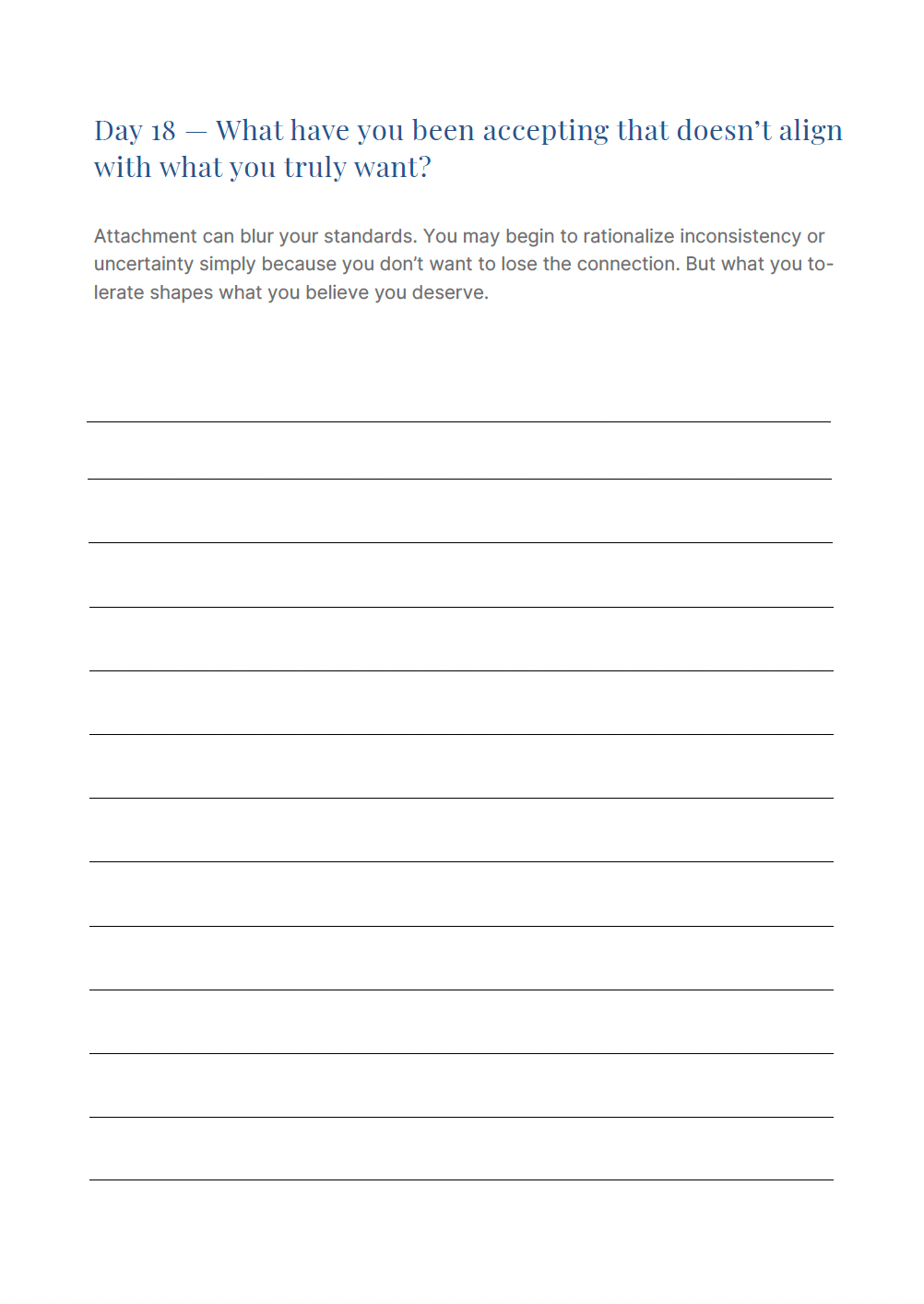 The Art of Detachment Journal
