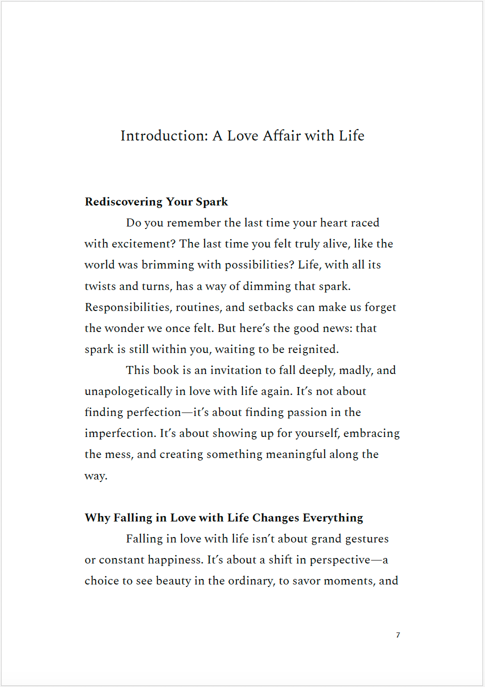 Passionately Yours: A Guide to Falling In Love with Life