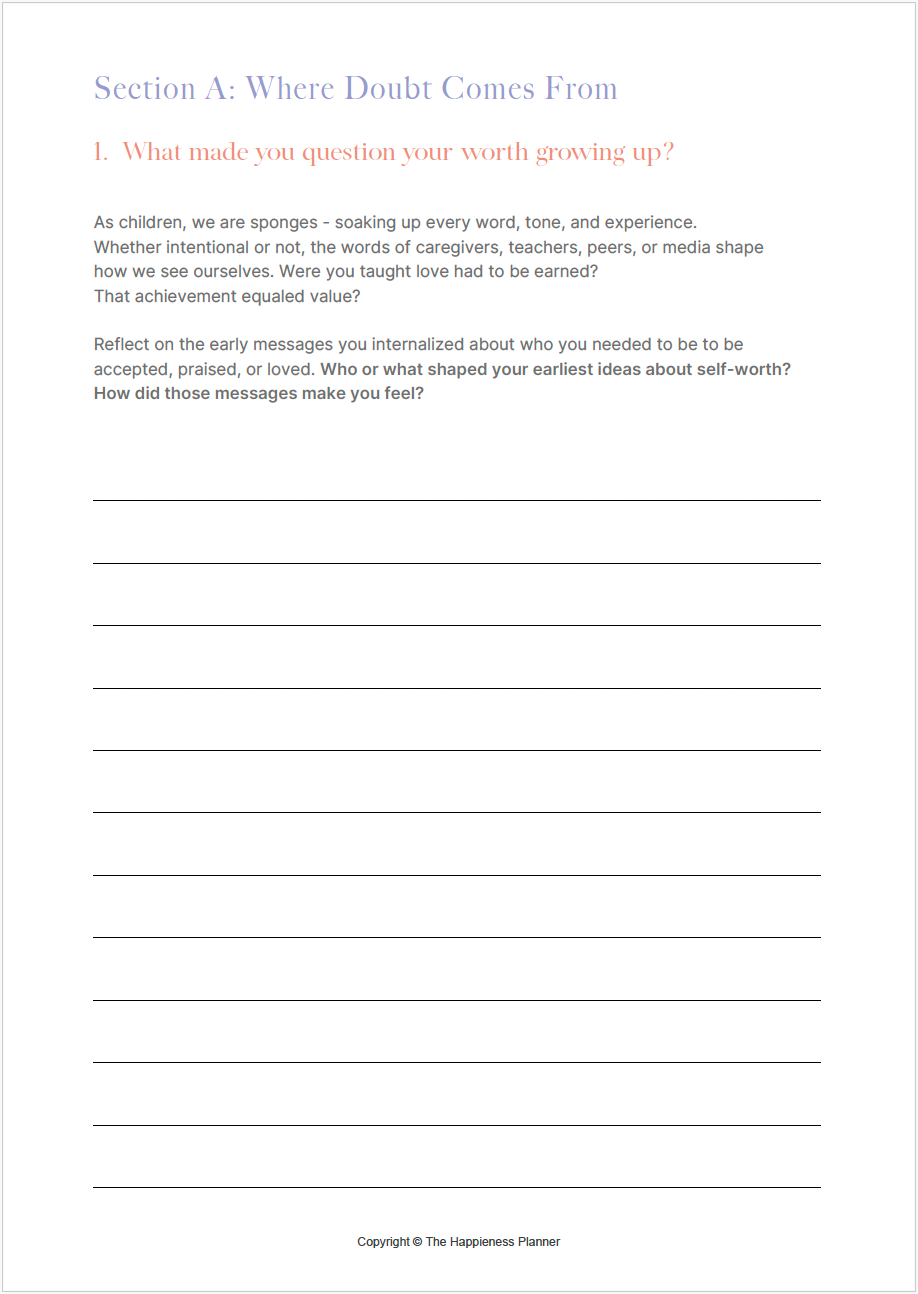 Self-Worth Journal (updated)