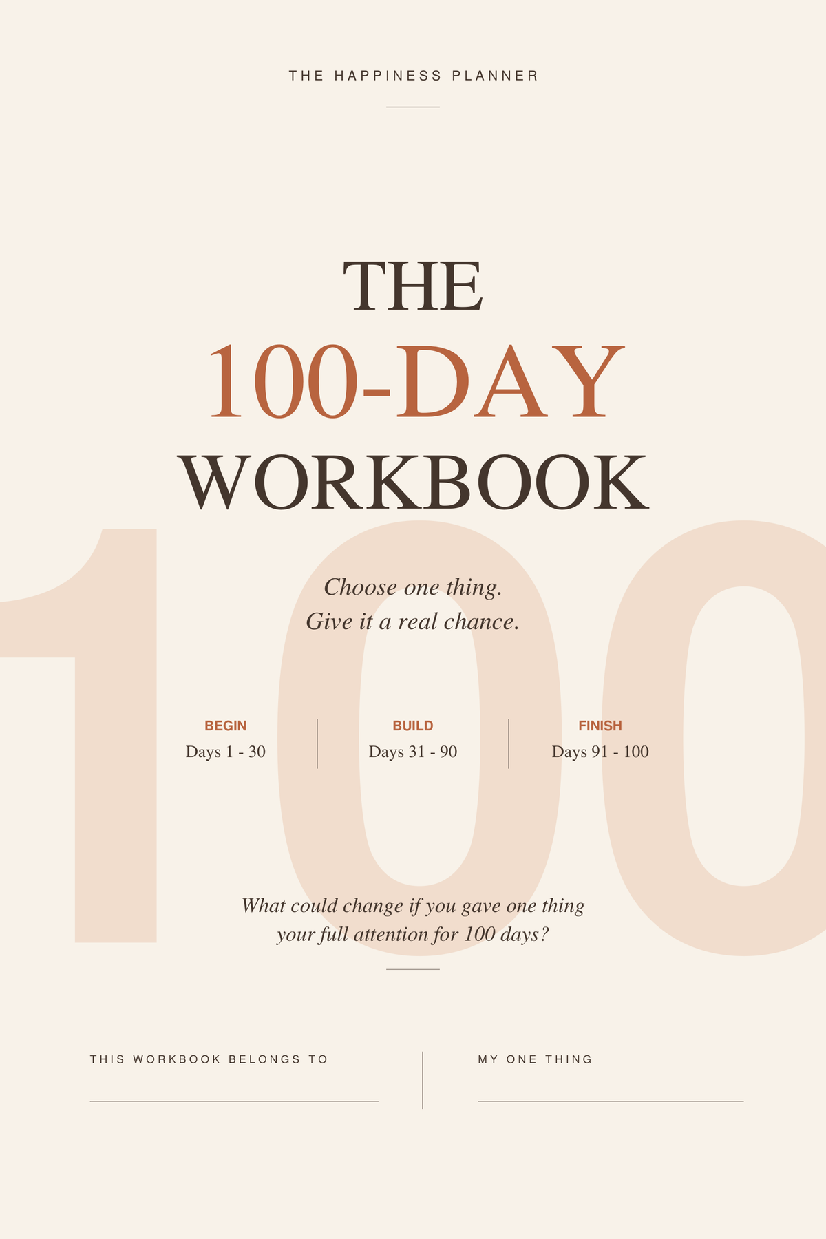The Next 100 Days | Printable + Workbook