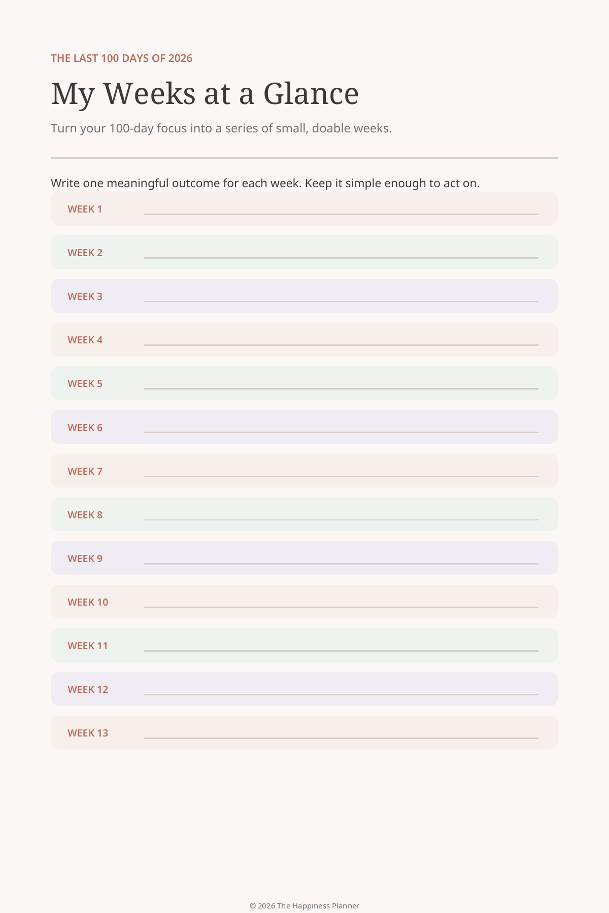The Last 100 Days of 2026 — Guided Program + Workbook