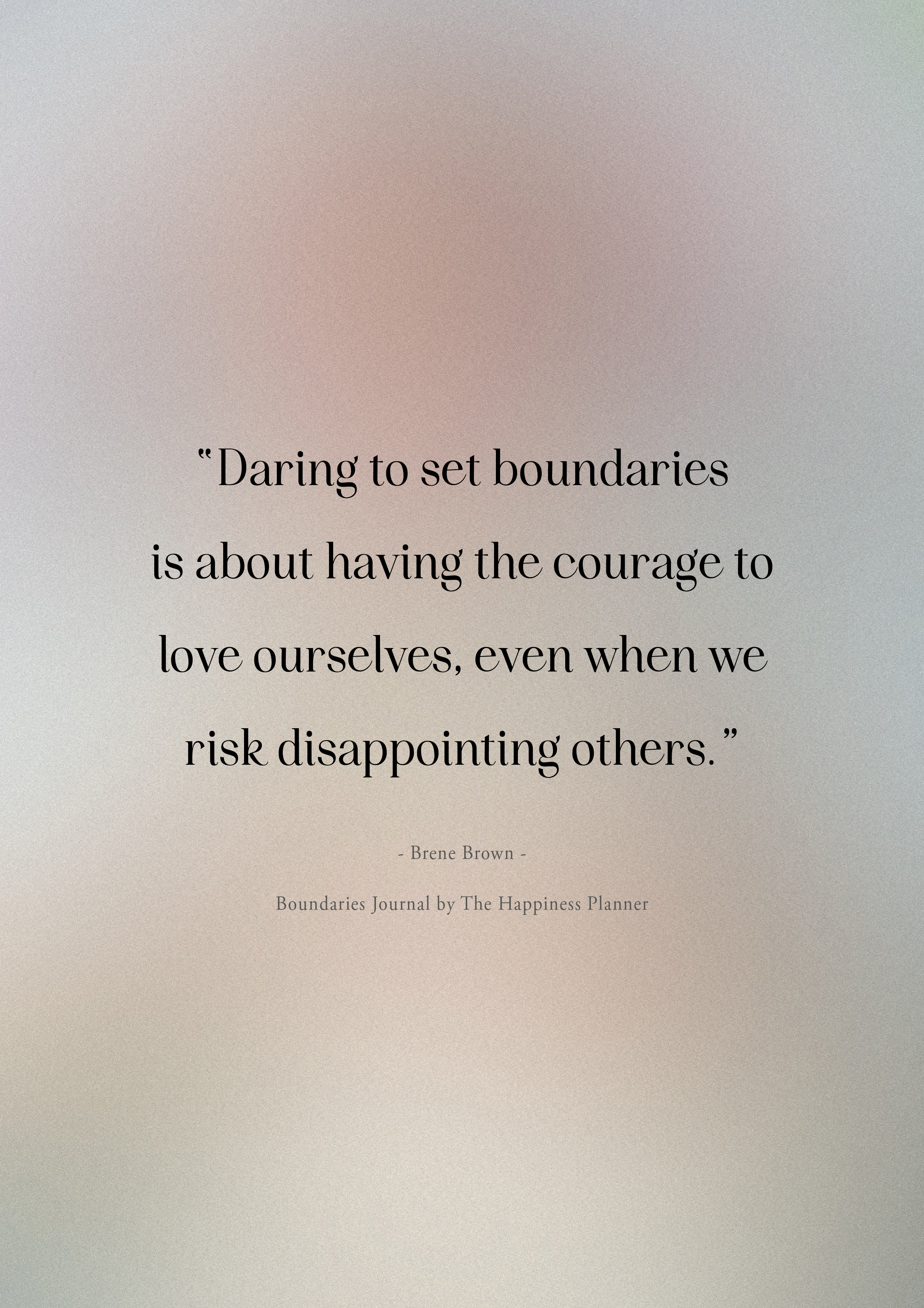 Boundaries Journal