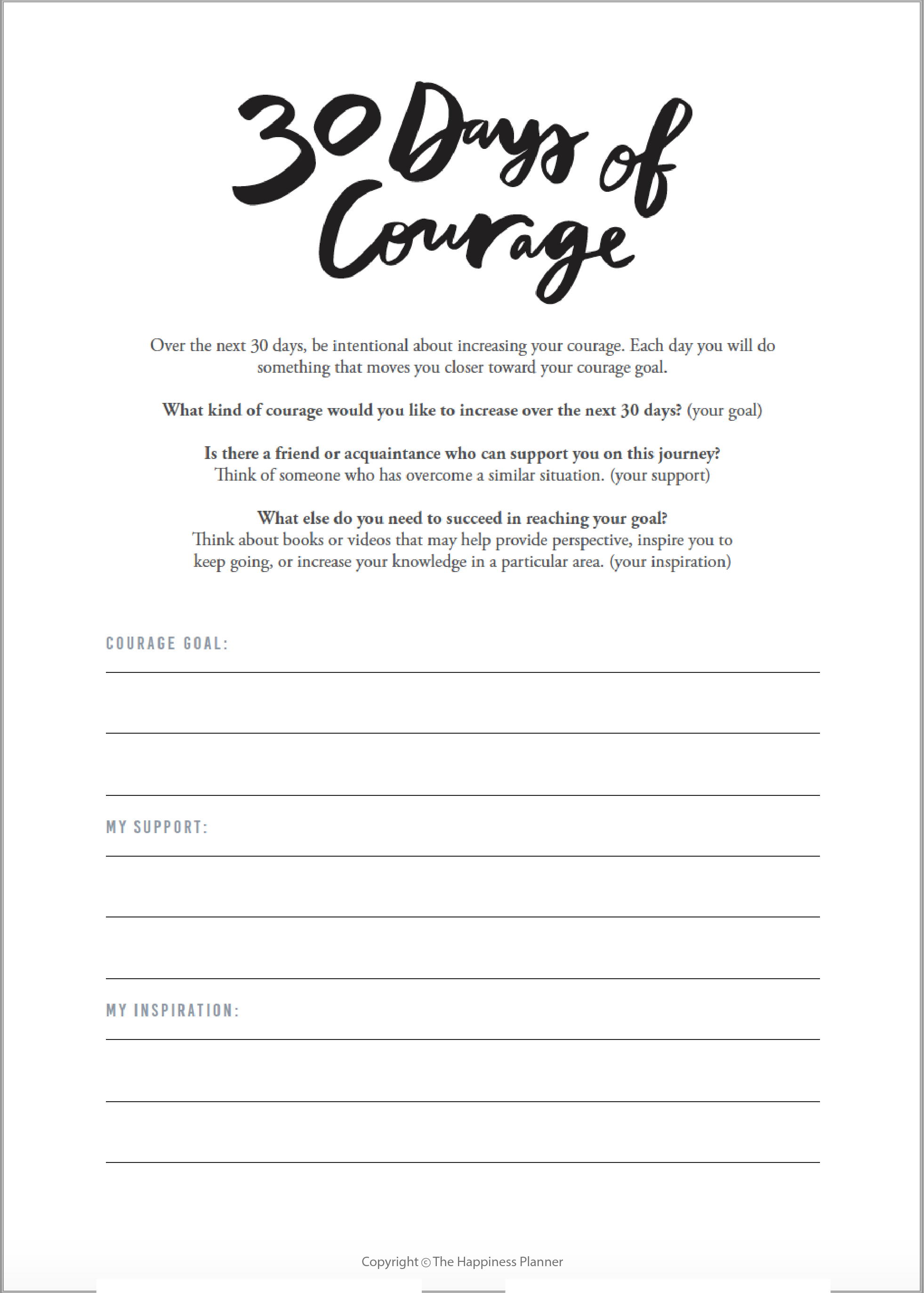 Courage Journal