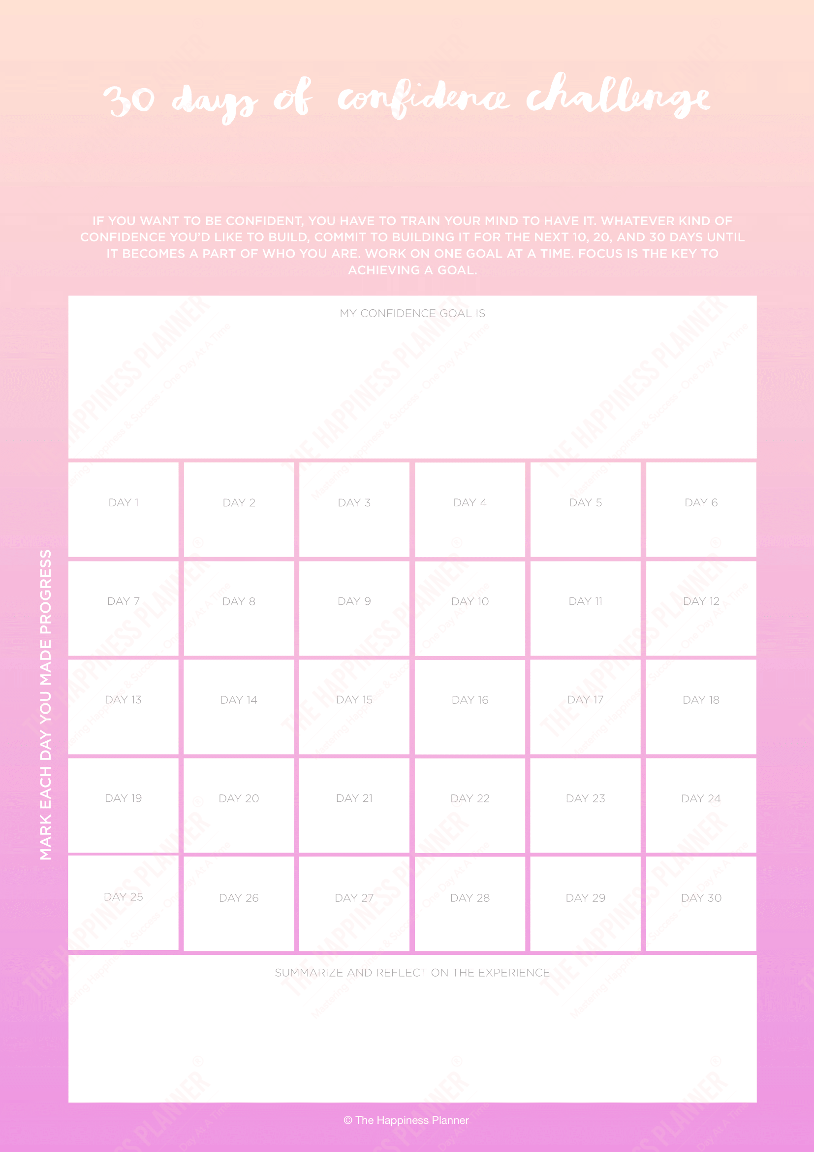 Premium Printables: #Confidence - The Happiness Planner®