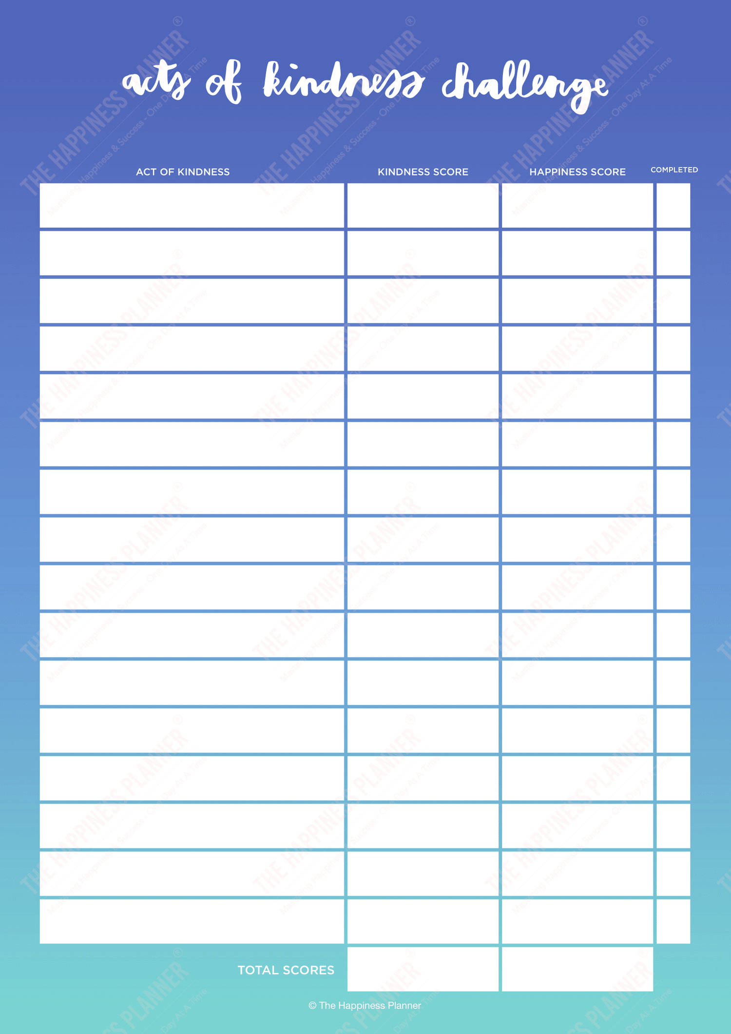 Premium Printables: #Kindness | The Happiness Planner®