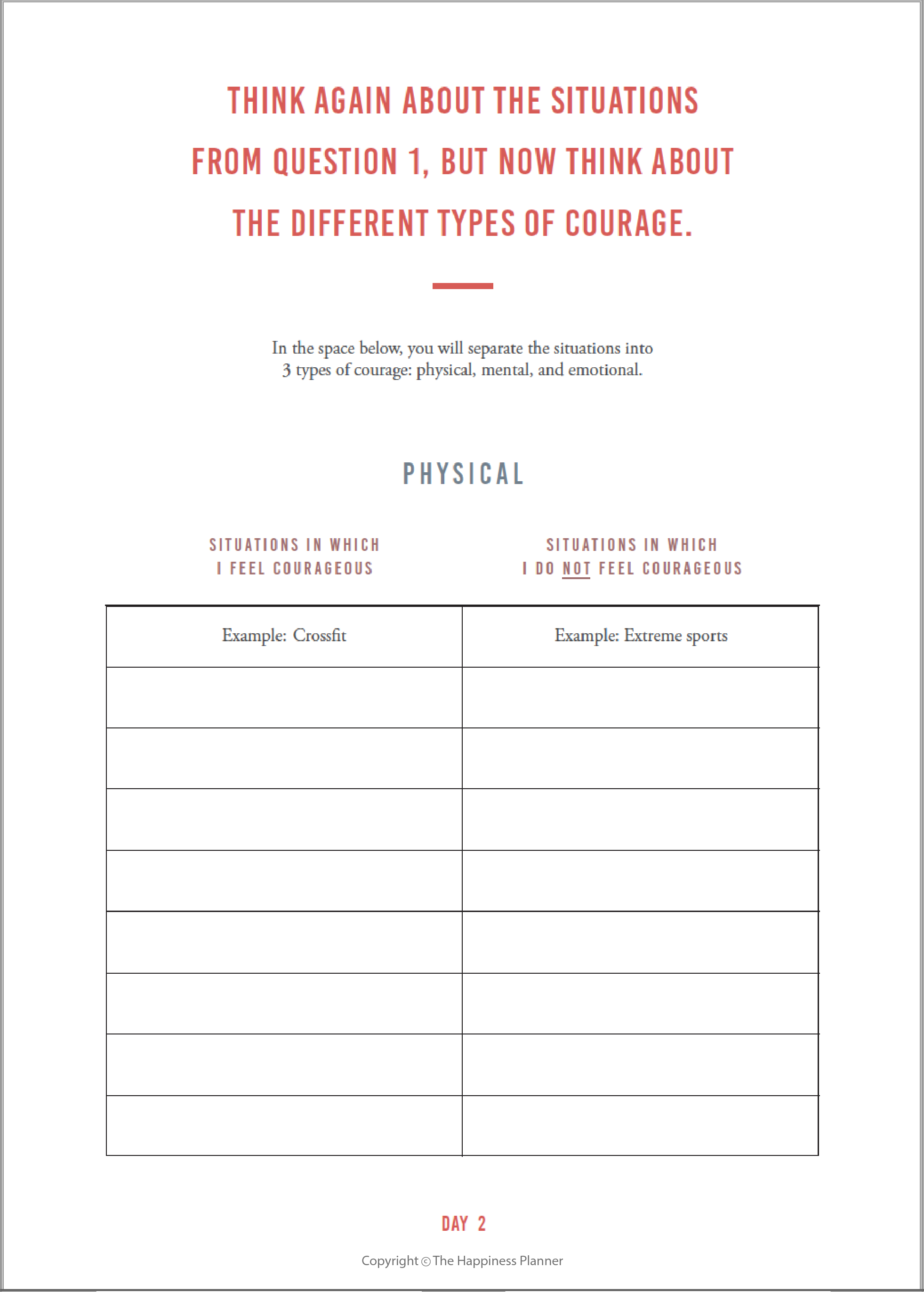 Courage Journal  The Happiness Planner®