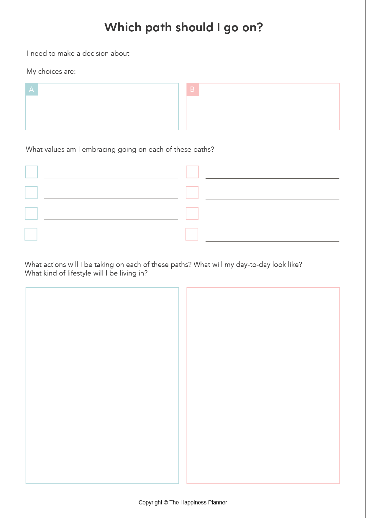 Printables: #DecisionMaking - The Happiness Planner®