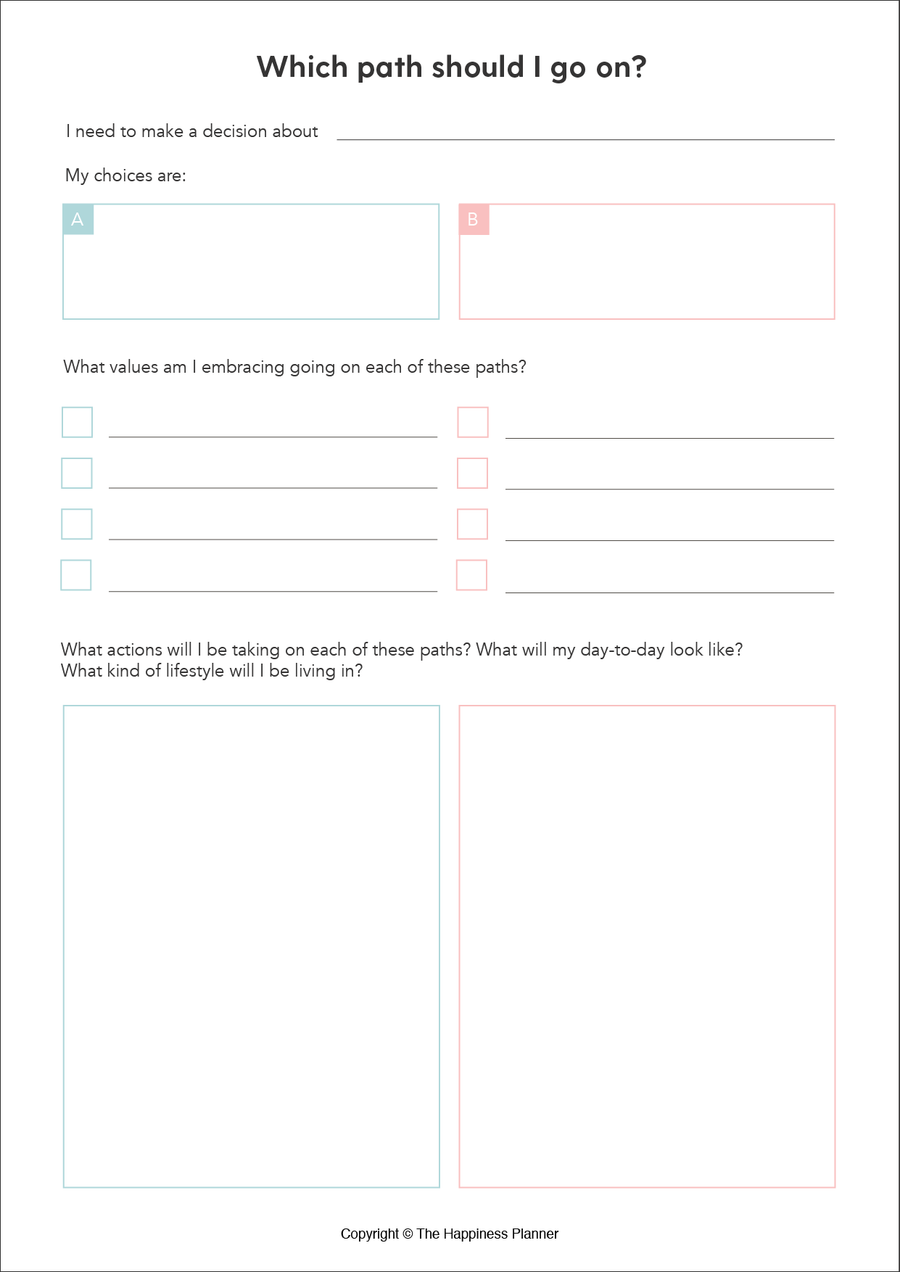 Printables: #DecisionMaking – The Happiness Planner®