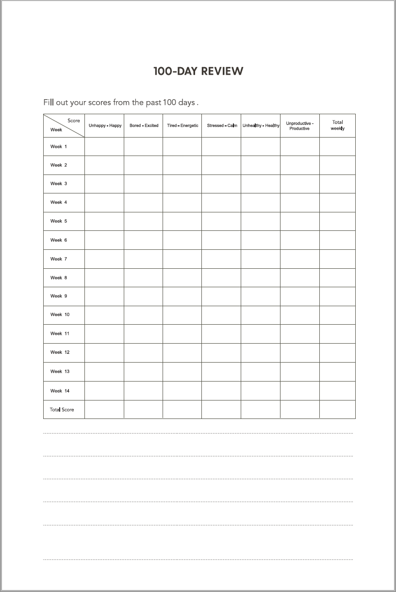 The 100-Day Planner | Waves of Joy