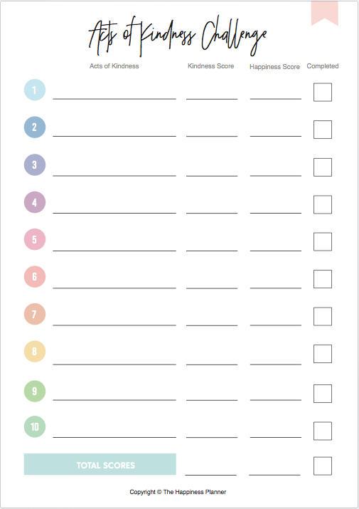 Printables: #Kindness - The Happiness Planner®