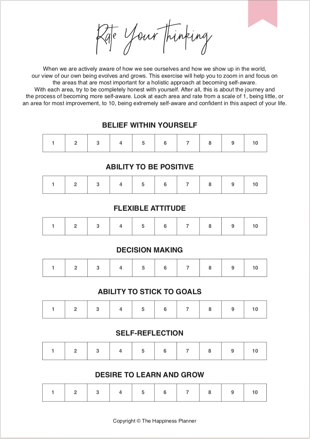 Printables: #SelfAwareness - The Happiness Planner®