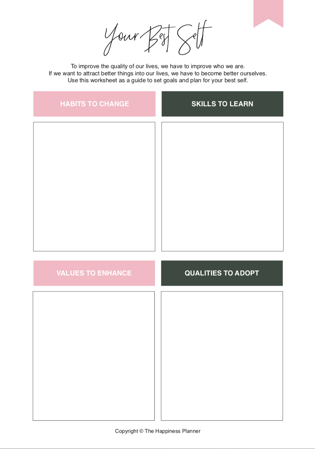 Printables: #SelfAwareness - The Happiness Planner®