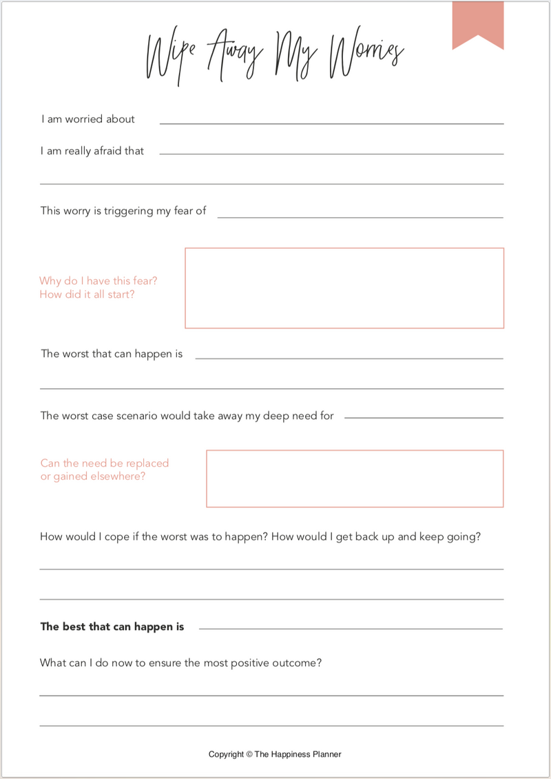 Printables: #Anxiety/Worry | The Happiness Planner®