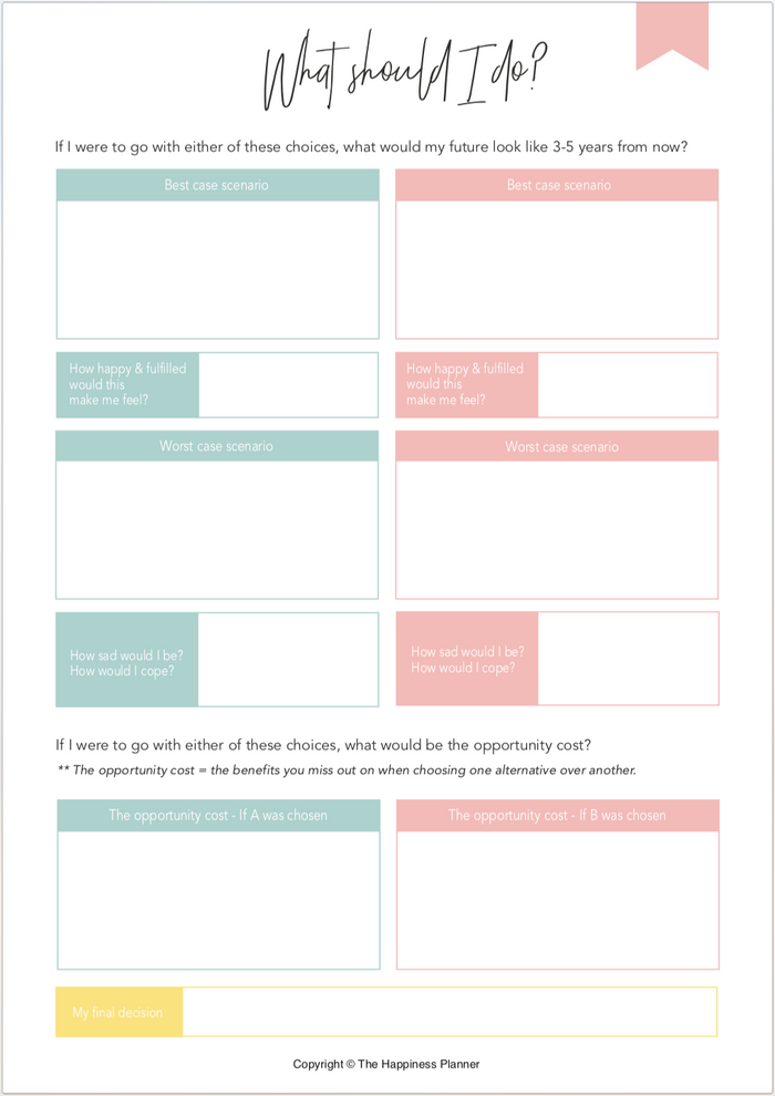 Printables: #DecisionMaking | The Happiness Planner®