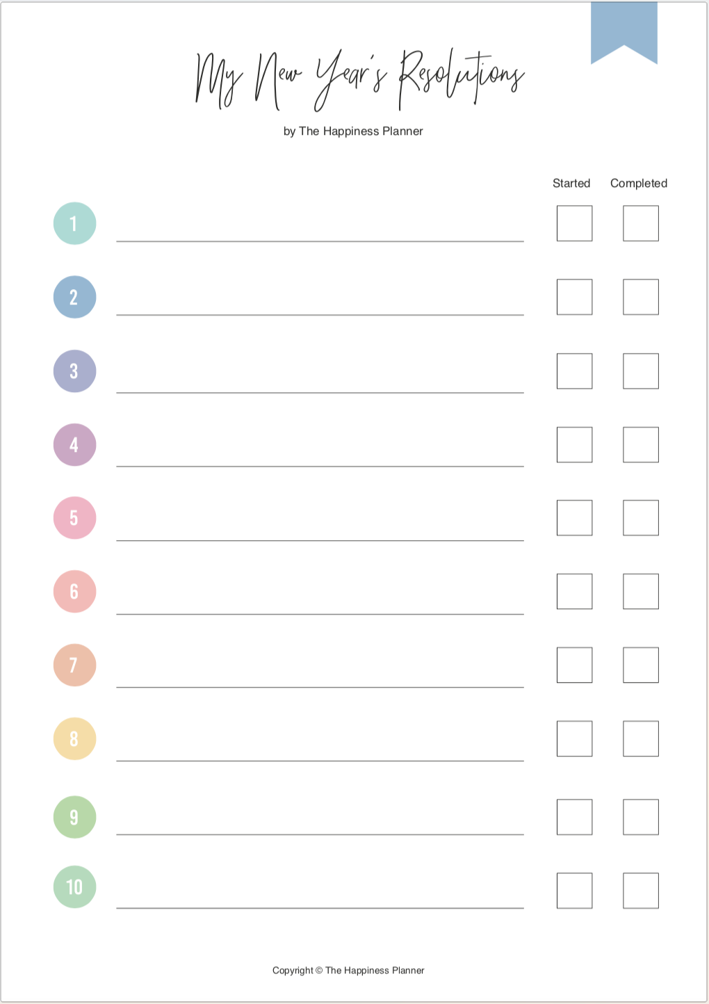 Printables: #Goals I - The Happiness Planner®