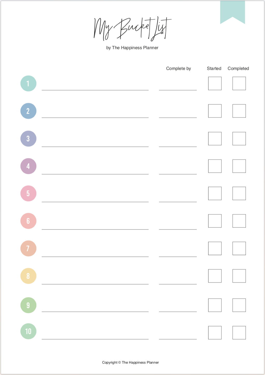 Printables: #Goals I - The Happiness Planner®