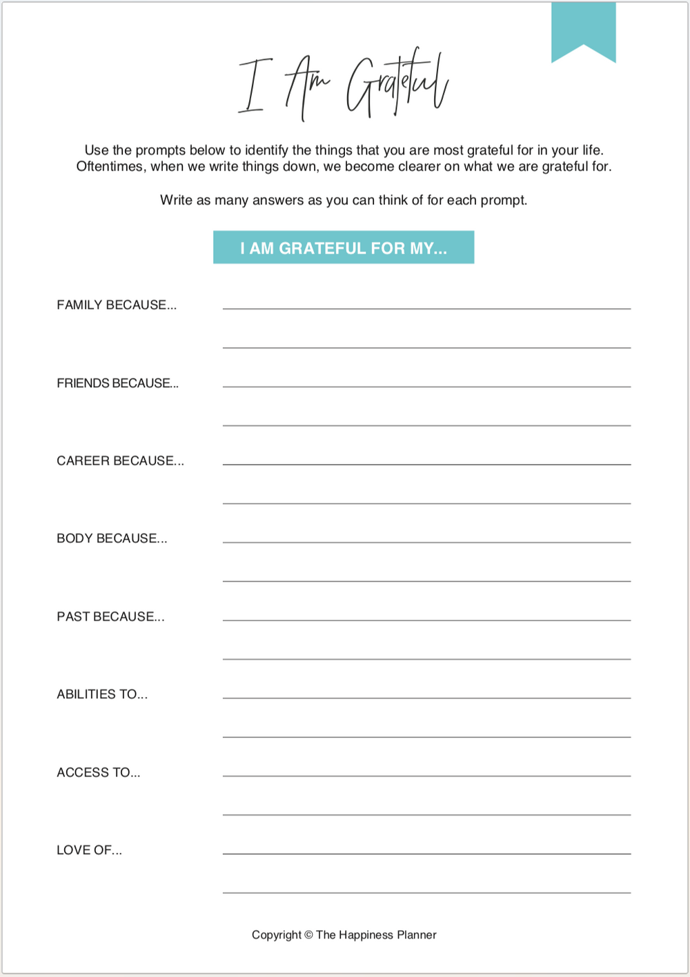 Printables: #Gratitude – The Happiness Planner®