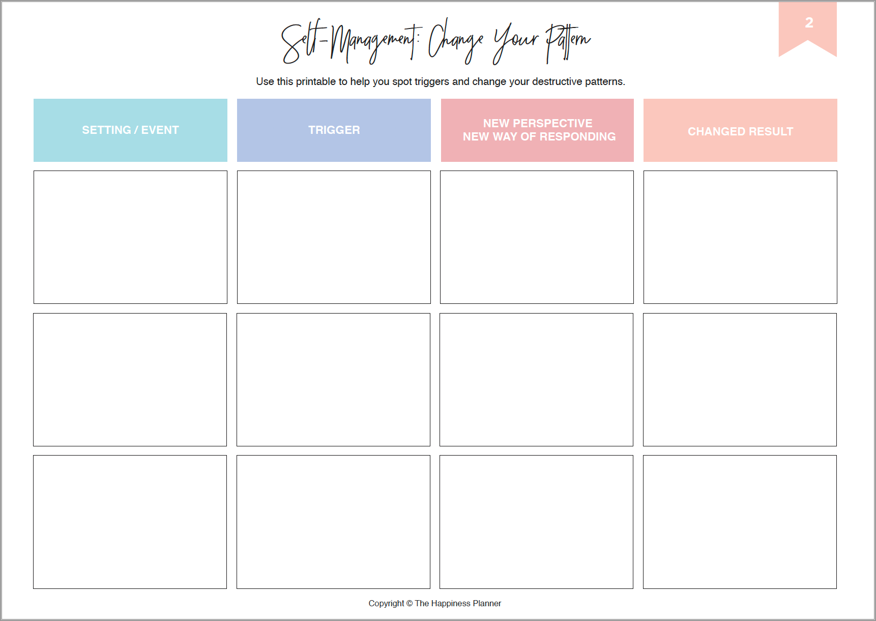 Printables: #Habit/Pattern - The Happiness Planner®