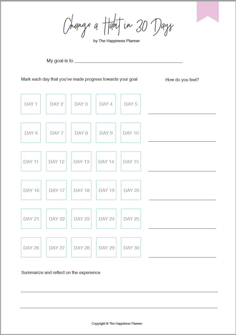 Printables: #Habit/Pattern - The Happiness Planner®