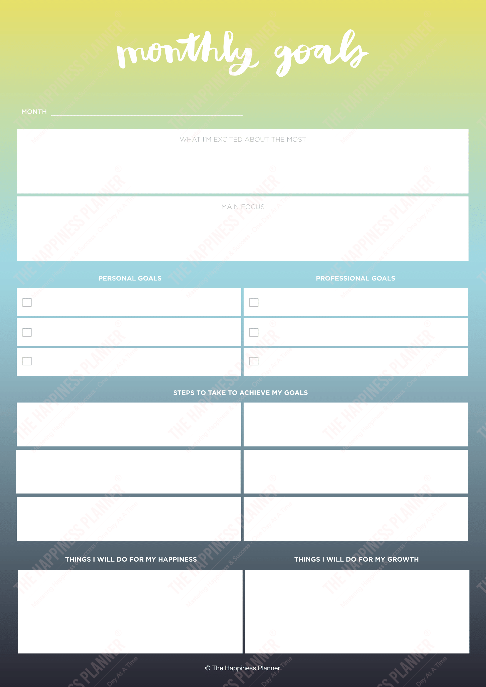 Premium Printables: #GrowthMindset - The Happiness Planner®