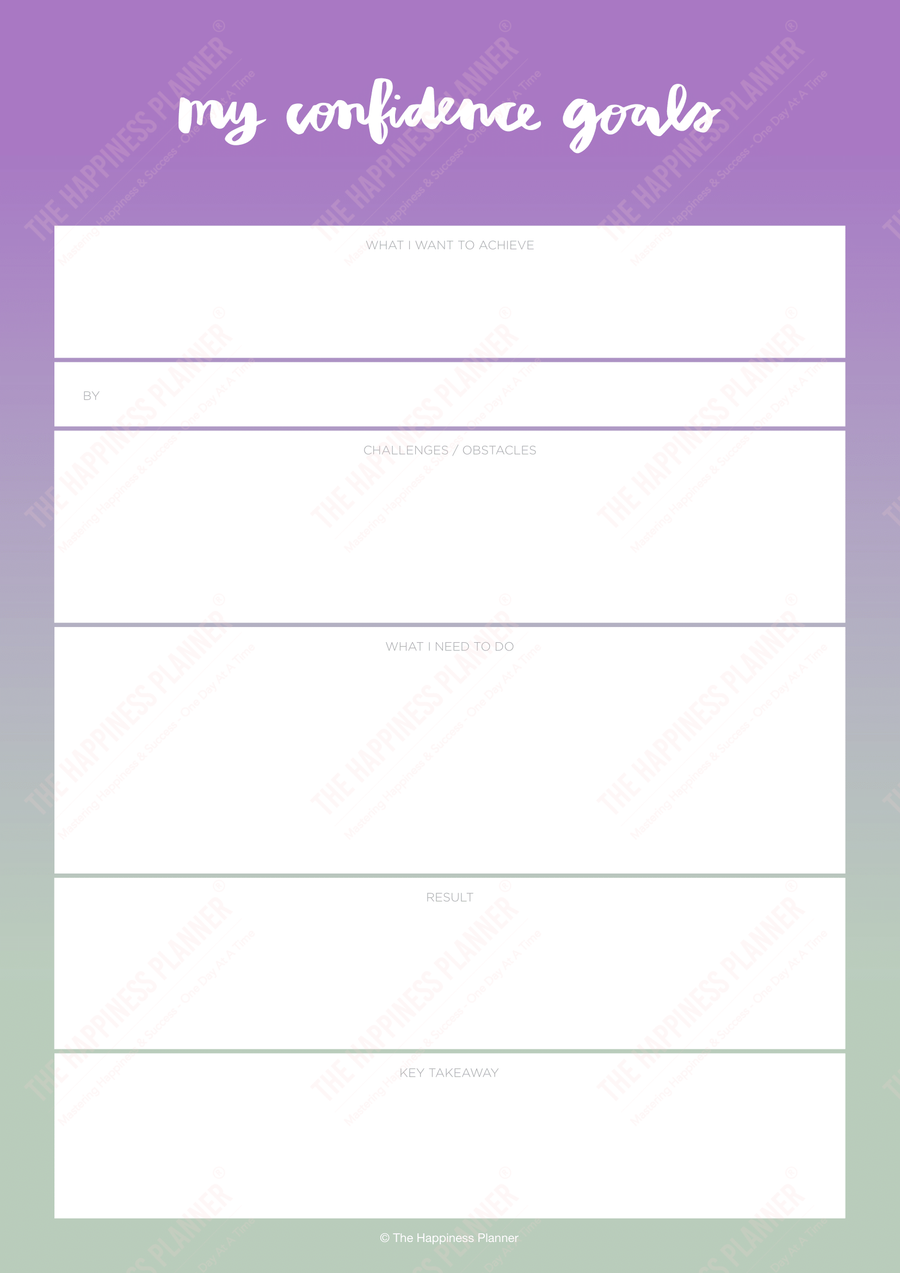 Confidence Ruler Printable Premium Printables: #Confidence – The Happiness Planner®