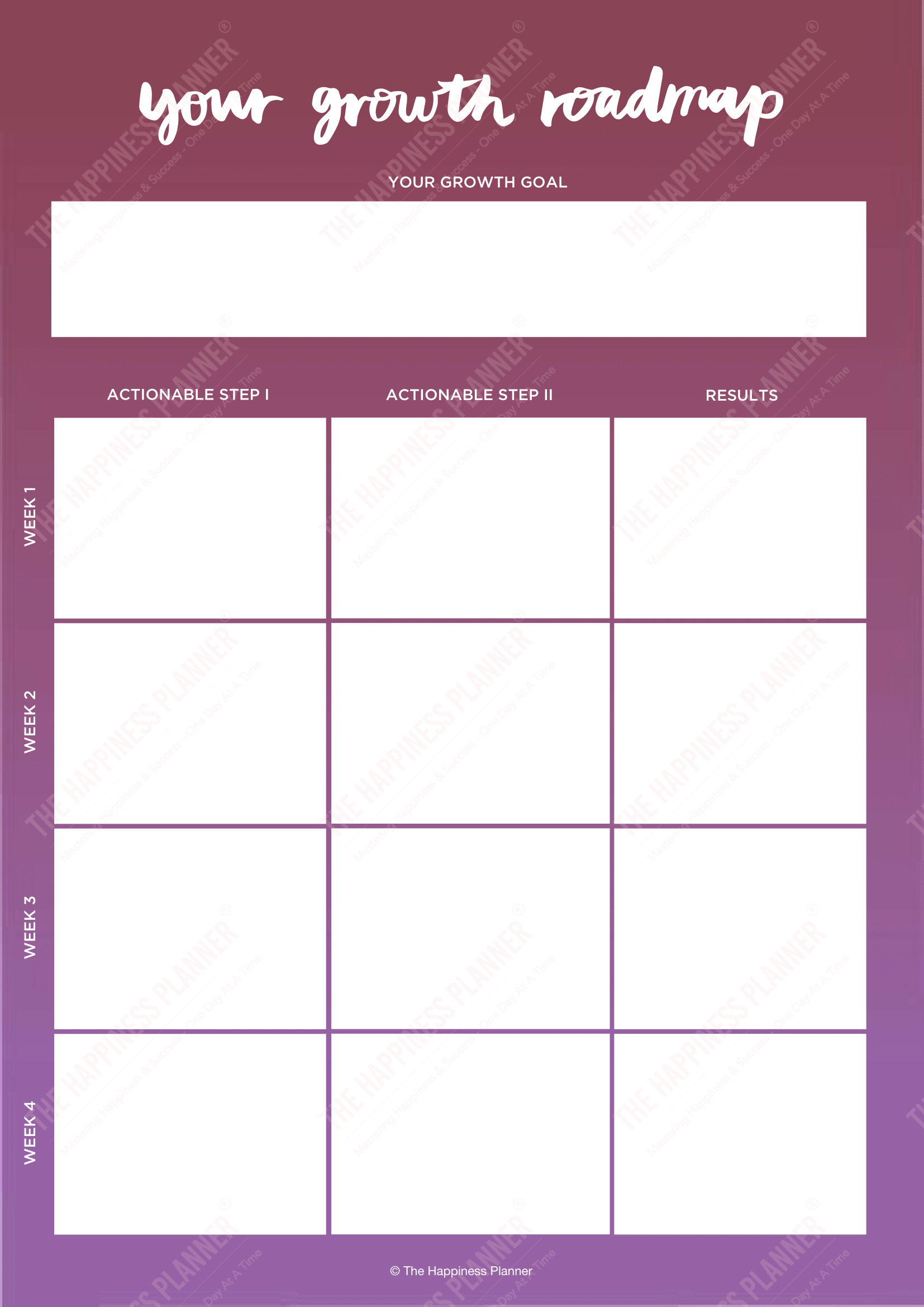 Premium Printables: #GrowthMindset - The Happiness Planner®