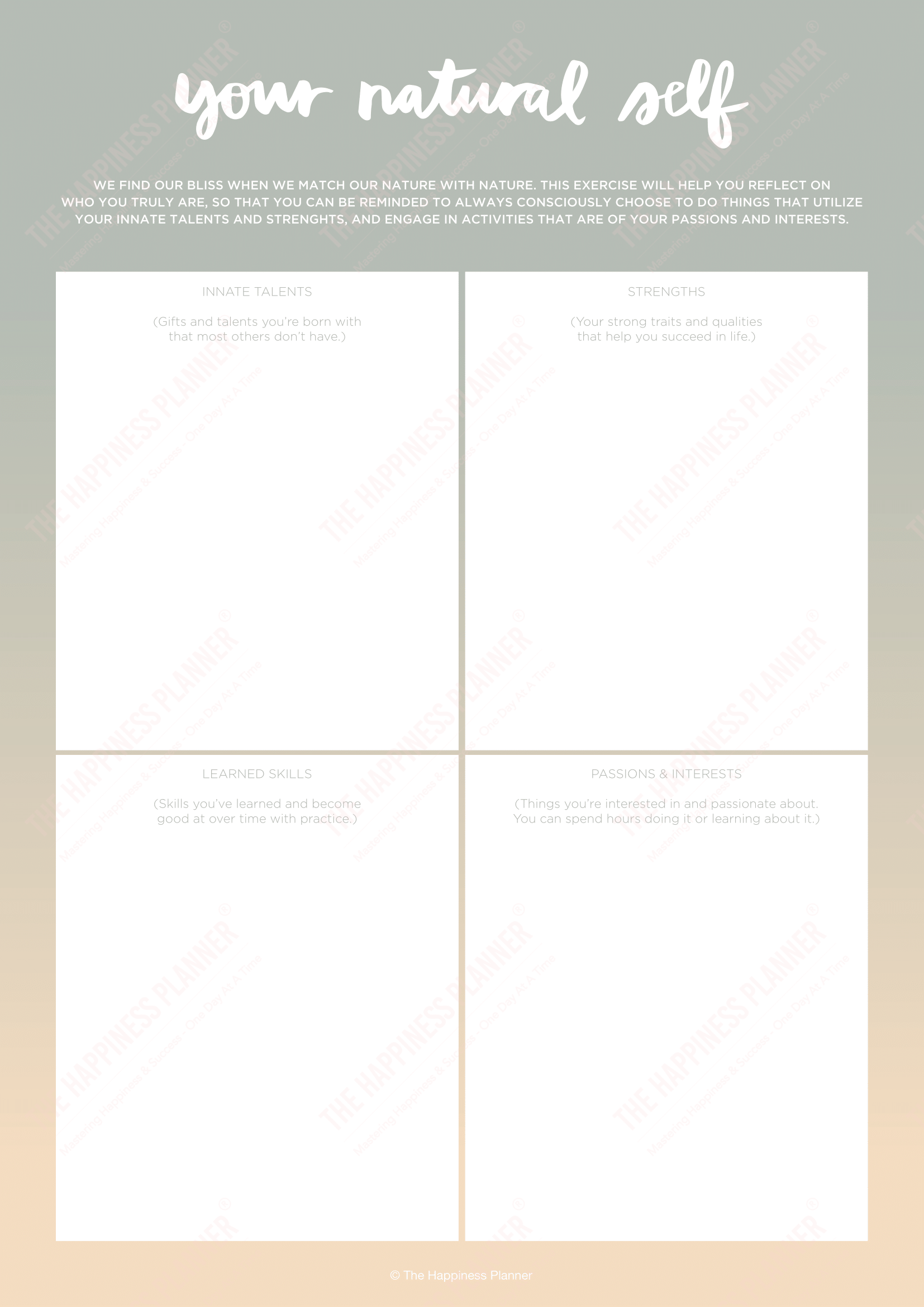 Premium Printables: #SelfAwareness - The Happiness Planner®